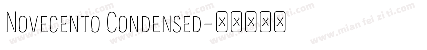 Novecento Condensed字体转换